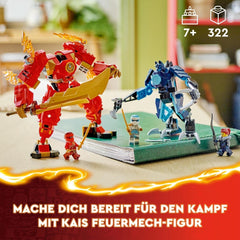 LEGO NINJAGO Kai's Fire Mech Action Figure Giocattolo per Bambini con Figura Mech Rossa Personalizzabile Ninja Set 4 Personaggi Inclusi Kai e Zane, Regalo per Ragazzi e Ragazze di 7 Anni 71808 Set di Costruzioni Beuche den LEGO-Store