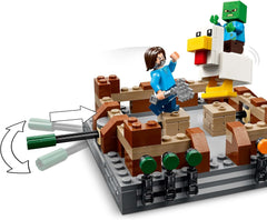 LEGO Minecraft Maniero nella foresta con ring da boxe - Set da gioco con zombi e Oberborst - Giocattolo da costruzione interattivo con attrezzatura e binari - Regalo per ragazzi e ragazze 10+ - 21272 Set da costruzione Besuche den LEGO-Store