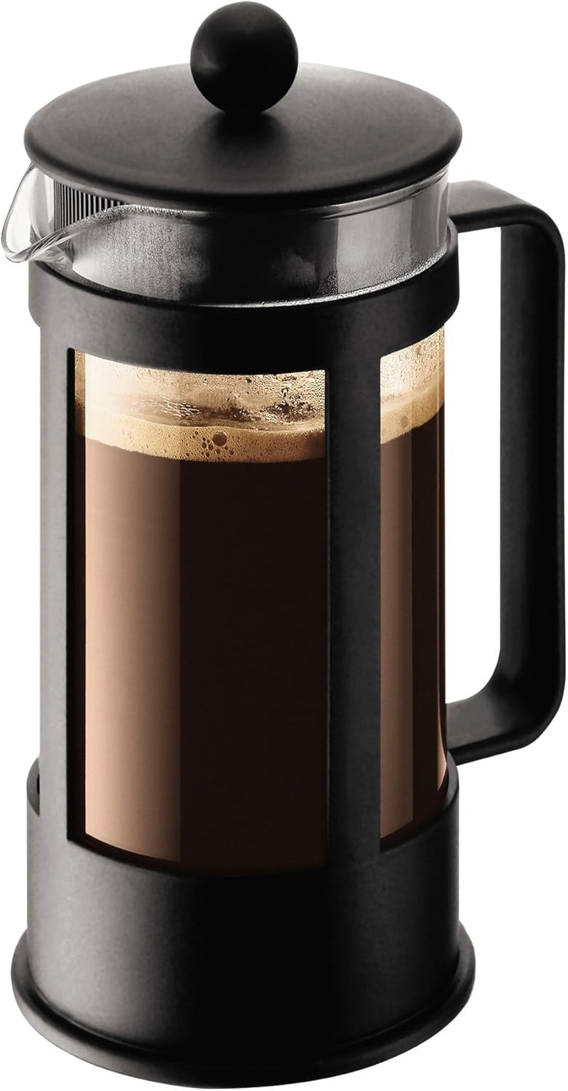 Cafetieră Bodum Kenya - 350ml / 3 căni - Presă franceză manuală din sticlă borosilicată și oțel inoxidabil - Se poate spăla în mașina de spălat vase - Fabricată în Portugalia