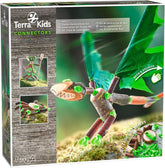 HABA Terra Kids Connectors – Starter-Konstruktionsset für Kinder - Holz-Bastelset mit Kunststoff-Verbinder und Handbohrer – Natur-Baukasten für kreatives Bauen von Figuren