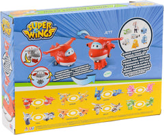 Super Wings Transform-A-Bots World Airport Crew - Serie 1 - Confezione da collezione Crew - 15 personaggi giocattolo - Action figure da 2" Naty Shop
