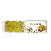 Torrone artigianale al cioccolato e pistacchio, 200g, consistenza cremosa, qualità superiore, ingredienti pregiati, gusto autentico, il torrone più costoso del mondo