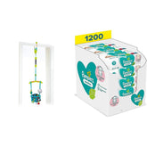 Bright Starts Deluxe Set fermaporta con clip per telaio porta sicura e stabile e salviette per neonati Pampers Sensitive, 1200 salviette (15 x 80)