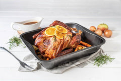 Zenker Xxl-Brat- Und Auslaufform (40 X 8 X 34 Cm) SPECIAL COOKING, Rechteckige Ofenform Mit Antihaftbebeschichtung, Backblech Für Krosse Braten & Saftige Aufläufe (Farbe: Schwarz), Menge: 1 Stück Stampi e vassoi per cuocere Naty Shop