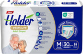 Scutece unisex de unică folosință pentru adulți, impermeabile, absorbante, laterale elastice și respirabile, strat dublu super absorbant, indicator de umiditate, protecție dermatologică de 5 stele, mediu