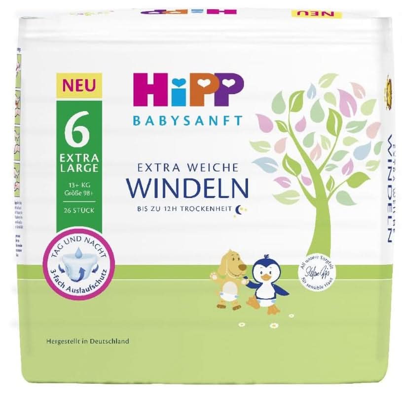 Pannolini Hipp Extra Large 6 Mamma e Bambino Naty Shop