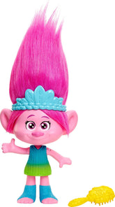 Mattel DREAMWORKS TROLLS Rainbow Hairtunes Poppy Doll - lumină și sunet, păr luminos, muzică și scaune, coroană detașabilă, pentru copii cu vârsta peste 3 ani, HNF20 Papusi Naty Shop Regina Poppy