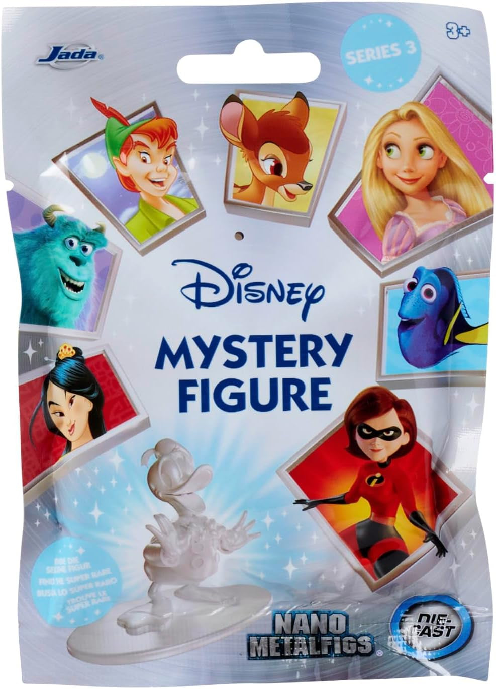 Jada Toys Disney Figure (1X Mystery Figure in Blind Pack) - 1 figura da collezione a sorpresa da 12 personaggi Disney, figura in nano metallo (circa 4 cm) per bambini e fan a partire da 3 anni, serie 3 Action figures Naty Shop Titolo predefinito