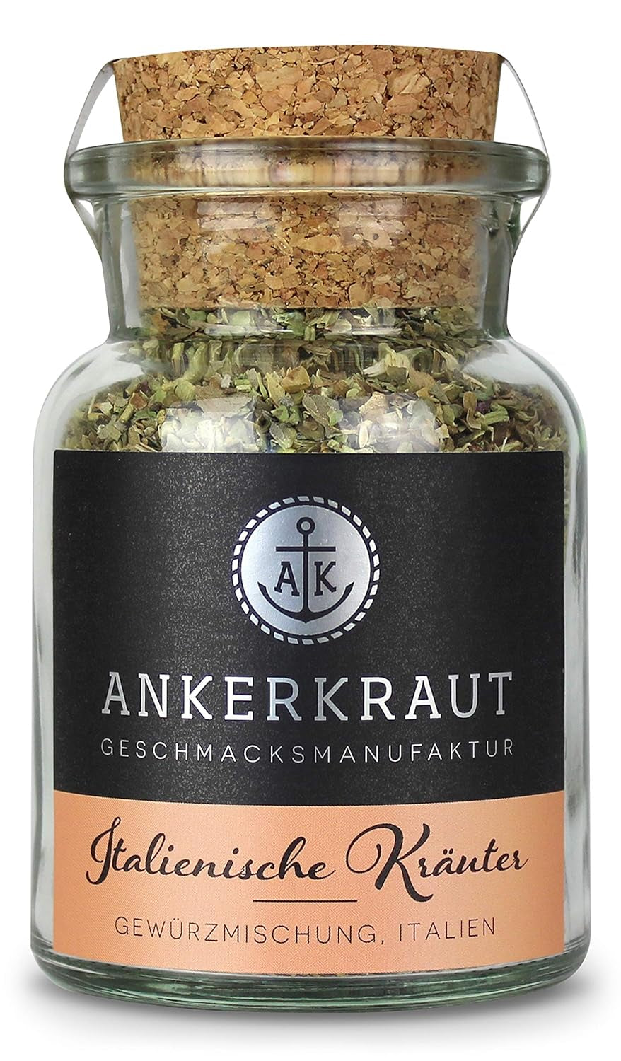 Ankerkraut Italienische Kräuter, mediterranes Universalgewürz für Pasta, Pizza und Salade, 25 g in Korkenglas