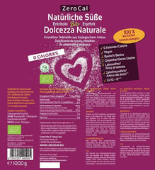 Zerocal - Eritritolo Biologico 1KG Dolcificanti Naty Shop