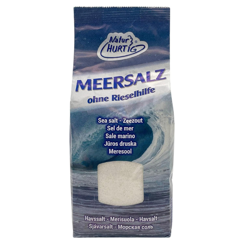 Meersalz Fein 1kg | Naturbelassen, unraffiniert und ohne Zusätze | Unbehandeltes feines Meersalz