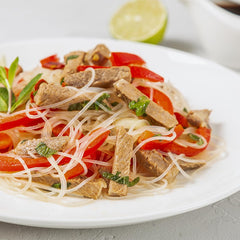 Bioasia Organic Glass Noodles - Tagliatelle di vetro lunghe con amido di piselli biologici - Naturalmente vegane e senza glutine - 1 x 100g