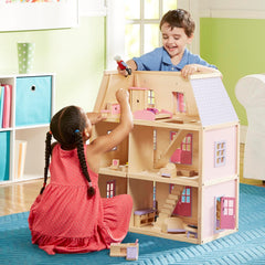 Melissa & Doug Casă de păpuși din lemn
