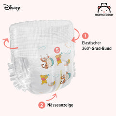 Marchio Amazon: Mama Bear Pannolini Disney, taglia 5 (12-17 kg) - Scatola mensile, bianco, 140 pezzi (2 confezioni da 70)