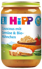 Couscous HiPP con verdure e pollo biologico, confezione da 6 (6 x 220 g)