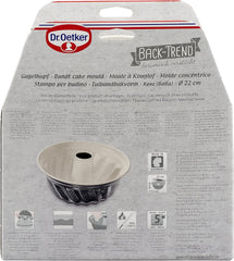 Dr. Oetker Gugelhupfform Ø 22 Cm BACK-TREND, Backform Für Gugelhupf, Runde Bundform Aus Stahl Mit Keramisch Verstärkter Antihaft-Beschichtung (Farbe: Creme/Anthrazit), Menge: 1 Stück Stampi e vassoi per cuocere Naty Shop