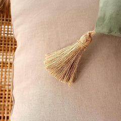 Trapunta con 4 pompon, juta, 90 X 190 Cm, argilla, 2007AGCHLJT090190, 90 X 190 Cm Trapunte e trapunte Naty Shop