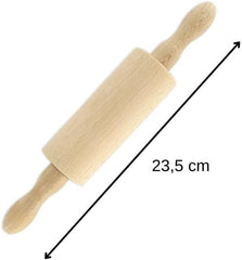 Fackelmann 521146 Nudelholz klein Holz Nudelholz Holz 23,5 x 4,5 cm marrone