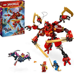 LEGO NINJAGO Kai's Ninja Climbing Mech Set, Giocattolo Ninja con action figure costruibile e 4 mini personaggi, Set Avventure per Bambini, Regalo di Compleanno per Ragazzi e Ragazze di 9 Anni 71812 Set da Costruzione Beuche den LEGO-Store Single