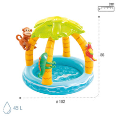 Piscina gonfiabile per bambini Intex Tropical Island, dimensioni: 102 cm x 86 cm (58417NP)