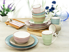 Creatable, 22582, Serie SAMBA, 16-Teiliges Geschirrset, Kombiservice Aus Porzellan, Spülmaschinen- Und Mikrowellengeeignet, Qualitätsproduktion Seturi vesela masa Naty Shop