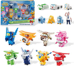 Super Wings Transform-A-Bots World Airport Crew - Serie 1 - Confezione da collezione per l'equipaggio - 15 personaggi giocattolo - Action figure da 2" Naty Shop S1-15 Figure