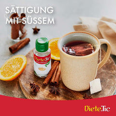 Diete.Tic Dolcificante Liquido con Stevia, Zero Calorie, Pratica Confezione da 3 x 50ml (1000 Gocce), Senza Glutine, Senza Conservanti, Ottimo per Dolcificare Bevande, Yogurt e Macedonie