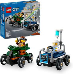 LEGO City Aereo vs. Set auto da corsa per letto d'ospedale - Giocattolo Soapbox per ragazzi e ragazze dai 5 anni - Set da costruzione con 2 minifigure - Regalo di compleanno e di festa 60459 Set da costruzione Besuche den LEGO-Store Titolo predefinito