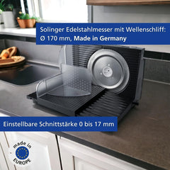 Affettatrice multifunzione Steba, spessore di taglio regolabile fino a 17 mm, protezione per le mani Affettatrici Rasnite e Naty Shop