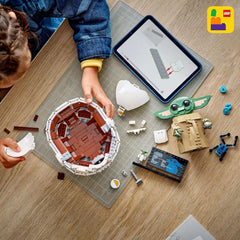 LEGO Star Wars 75403 Grogu nella sua culla del repulsore mandaloriano - Minifigure da collezione - Modello da costruire, giocare ed esporre - Decorazioni per la casa - Regalo per ragazzi e ragazze dai 10 anni in su Set di costruzione Besuche den LEGO-Store