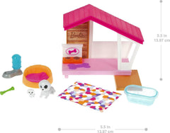Barbie GRG78 - Mini Playset cu 2 câini, căsuță pentru câini și accesorii, cadou pentru copii de la 3 la 7 ani Papusi Naty Shop