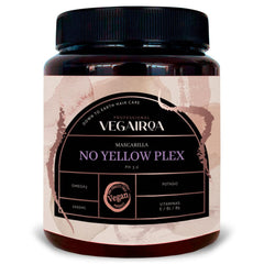 VEGAIROA - No Yellow Plex Mask - Mască neutralizantă pentru tonuri galbene și portocalii - Îngrijire hidratantă - Pigment violet - Produs profesional vegan de coafură - 1000 g Masca de par Naty Shop Titlu implicit