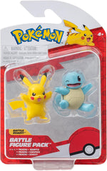 Pokémon PKW3586 - Battle Figure Pack - Pikachu e Schiggy Figure ufficiali dettagliate 5 cm ciascuna Action Figures Naty Shop