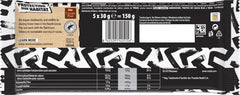 Tavoletta di cioccolato LION Black & White, uno snack dal gusto intenso, cioccolato croccante e gocce croccanti, farcitura brownie, un'esperienza golosa unica, 1 confezione (5 x 30g)