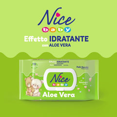 Salviette detergenti per bambini e neonati - con aloe vera e olio di argan - dermatologicamente testate - valore pH fisiologico - formato maxi: confezione da 72 salviette - Nice