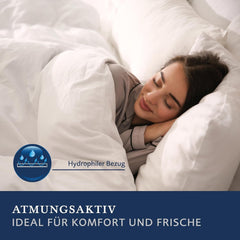 Piumino Billerbeck E21 King in fibra - Piumino in fibra pregiata con aloe vera - 135 X 200 Cm Piumino per tutte le stagioni con livello di calore medio, piumini e trapunte bianche Naty Shop