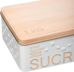 Zahărniță metalică tip cub „scandinave nature” albă - 5 five simply smart