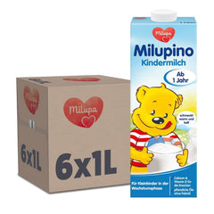 Milupa Milupino Lapte de creștere gata de băut (6x1L), de la 1 an, pentru copiii mici în faza de creștere