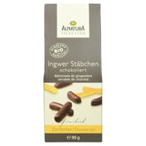 Batoane de ghimbir acoperite cu ciocolată organică Selection, 90g