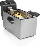 Tristar friteuză cu ulei FR-6935, 2000 wați, 3 litri, termostat, zonă rece, 3-4 persoane, metalic Electrocasnice Naty Shop Default Title