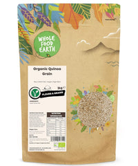 Grani di quinoa biologica Wholefood Earth – 2kg | Crudele | Non OGM | Vegano | Ricco di fibre | Certificato biologico