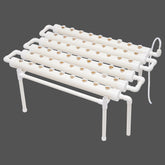 Kit di coltivazione idroponica a 1 strato con 54 fioriere, sistemi di coltivazione di piante fuori suolo in PVC con pompa dell'acqua, kit di coltivazione idroponica per la coltivazione di frutta e verdura su balconi, giardini, cortili e cortili