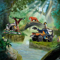Camion LEGO City Jungle Explorer, set de construit și jucat pentru copii de peste 6 ani, cadou grozav pentru ziua de naștere, camion de jucărie, cu 3 minifigurine Adventurer și tigru 60426 Seturi de constructie Besuche den LEGO-Store