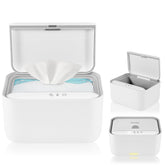 Lionelo BABYBLISS 20W Scalda salviette umidificate e asciugamani piccoli, 20W per neonati, luce notturna integrata, 3 impostazioni di calore, pannello touch, mantiene le salviette umide