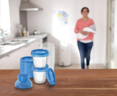 Philips Avent Austellungssystem Für Muttermilch, Becher Inklusive Deckel, Adattatore (Modell SCF618/10) Accessori Alimentazione e Allattamento Bebe Naty Shop