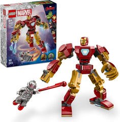 LEGO Marvel Iron Man Mech vs. Ultron - Giocattolo da supereroe con 2 minifigure - Action figure con braccia, gambe e dita mobili - Regalo per ragazzi e ragazze dai 6 anni in su 76307 Set da costruzione Besuche den LEGO-Store Titolo predefinito