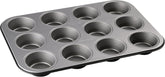 Zenker 12Er Muffinform Energy, Premium-Backform, Für Köstliche Kuchen, Verkürzt Die Backzeit Um Bis Zu 20% (Farbe: Silber/Anthrazit), Menge: 1 Stück, Hellgrau Und Dunkelgrau Stampi e vassoi per cuocere Naty Shop
