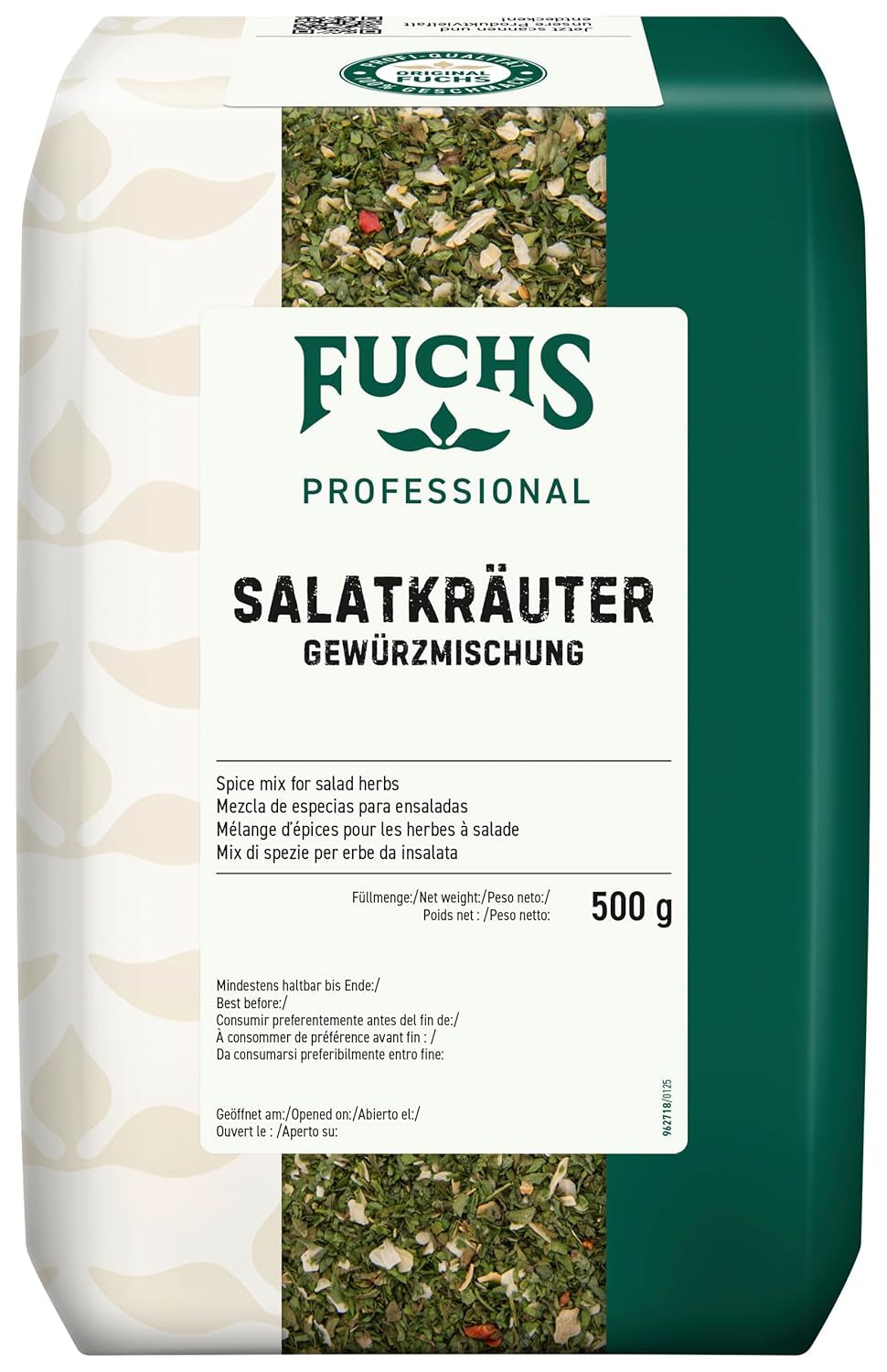 - Salatkräuter | Per la preparazione di condimenti per insalata Profi-Qualität für Großverbraucher | Sacco riciclabile da 0,5 kg