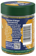 Fuchs Spices Gourmet Selection Medio Oriente/Africa - Miscela di spezie per couscous e bulgur Miscela di spezie ricaricabile per condire piatti vegani a base di bulgur 55g