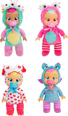 Cry Babies Tiny Cuddles Monster Momo, Plüsch-Baby-Puppe, Tiny Cuddles con pigiama personalizzato eines Monsters, das echte Tränen weint, Kinder ab 18+ Monaten